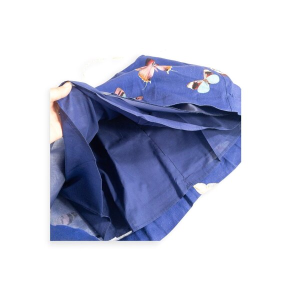 Anthropologie Linen Butterfly Print Skirt SZ 12 Boho Coquette Charm - Picture 3 of 10